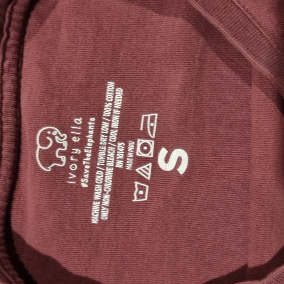 Maroon Ivory Ella Long Sleeve Shirt - Picture 2 of 4